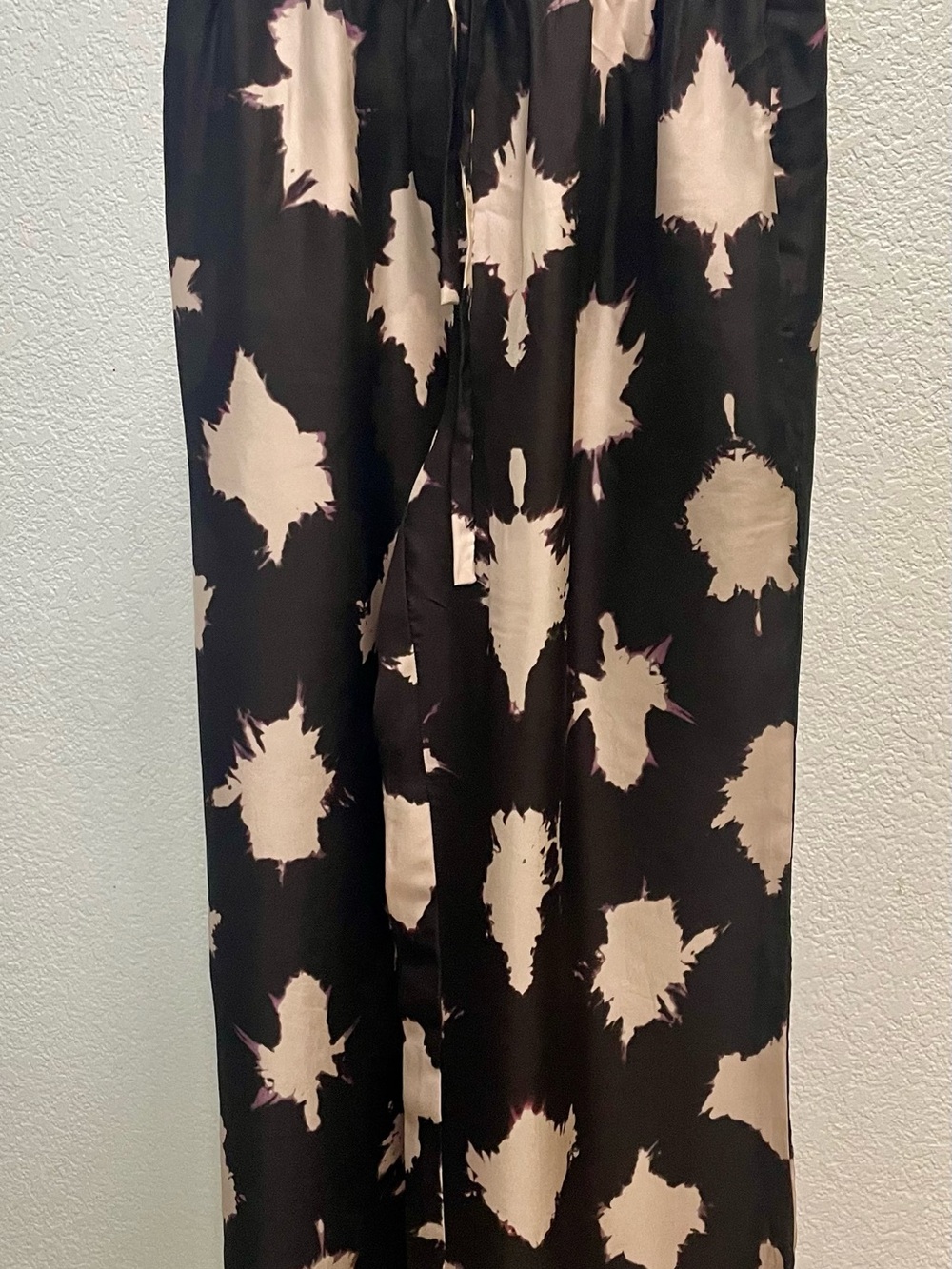Ulla Johnson Sawyer Black Wide Leg High Waisted Silk Pants Sz S